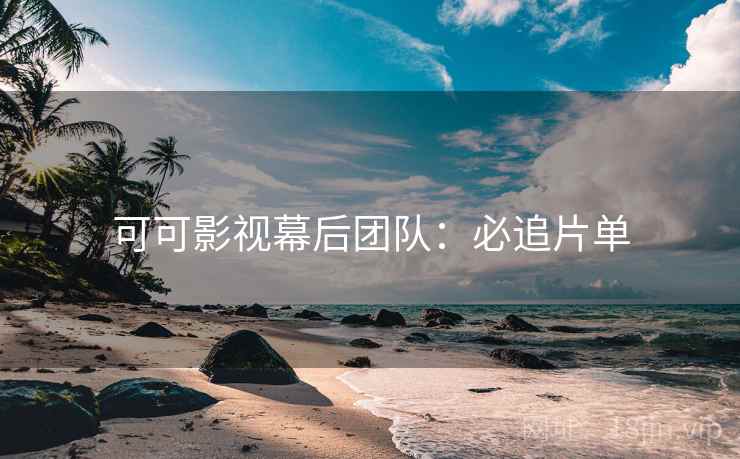 可可影视幕后团队：必追片单